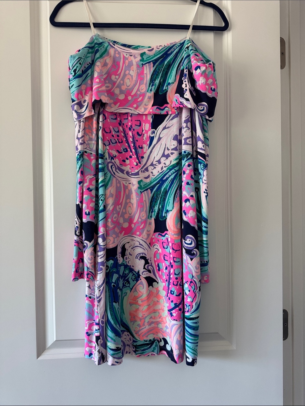 Lilly Pulitzer Pink Teal Off the shoulder